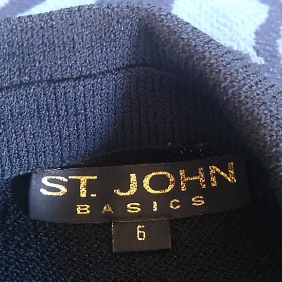 St. John Knit Navy Blue Short Sleeves Jacket SZ 6. - Picture 6 of 7